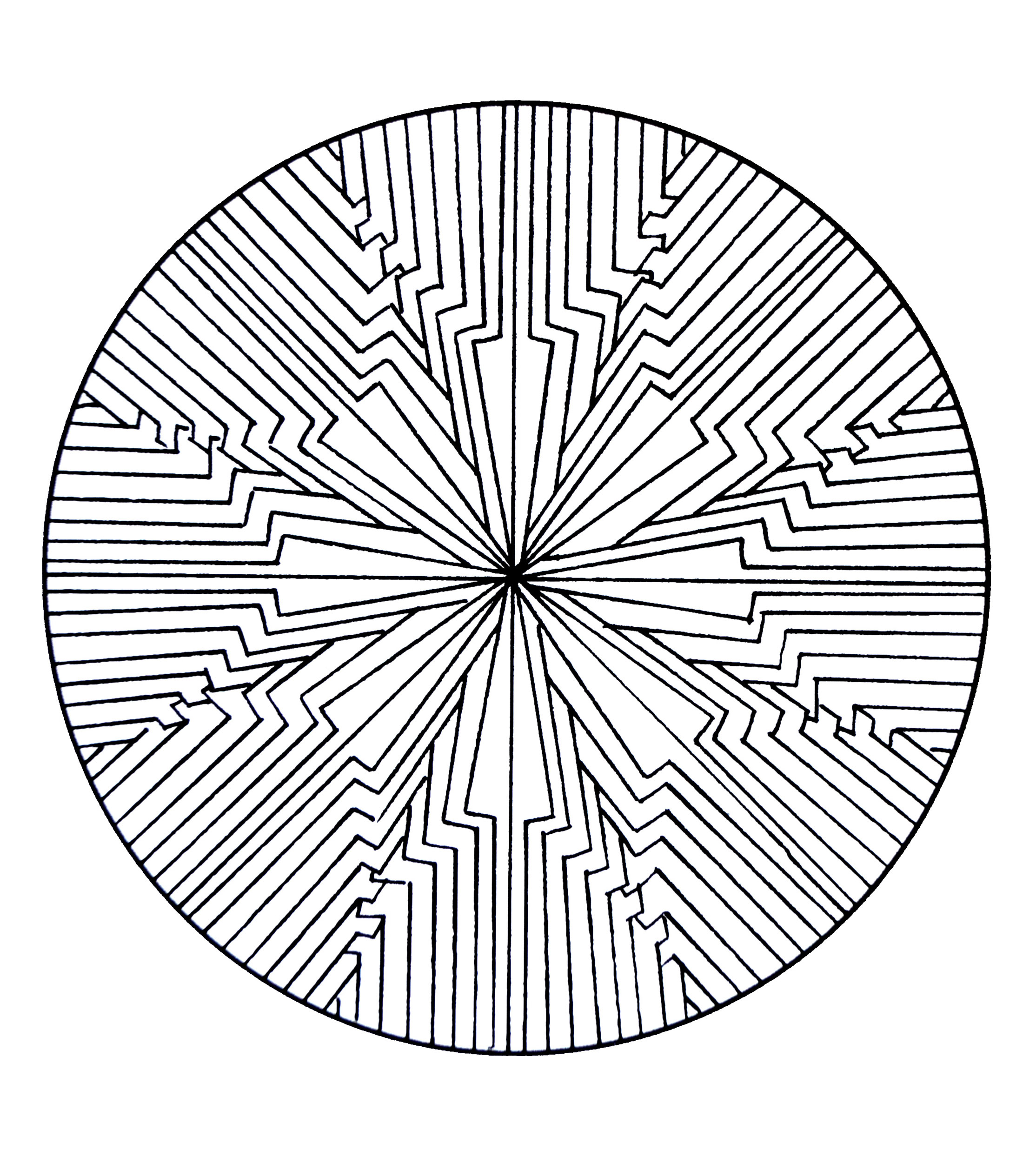 Mandala coloring page very abstract